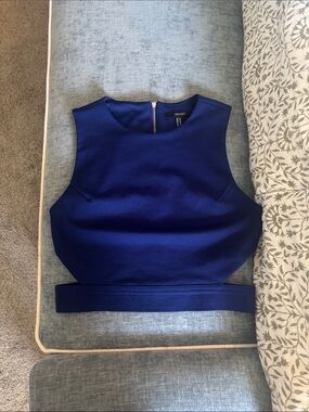 Forever 21 Electric Blue Sleeveless Crop Top